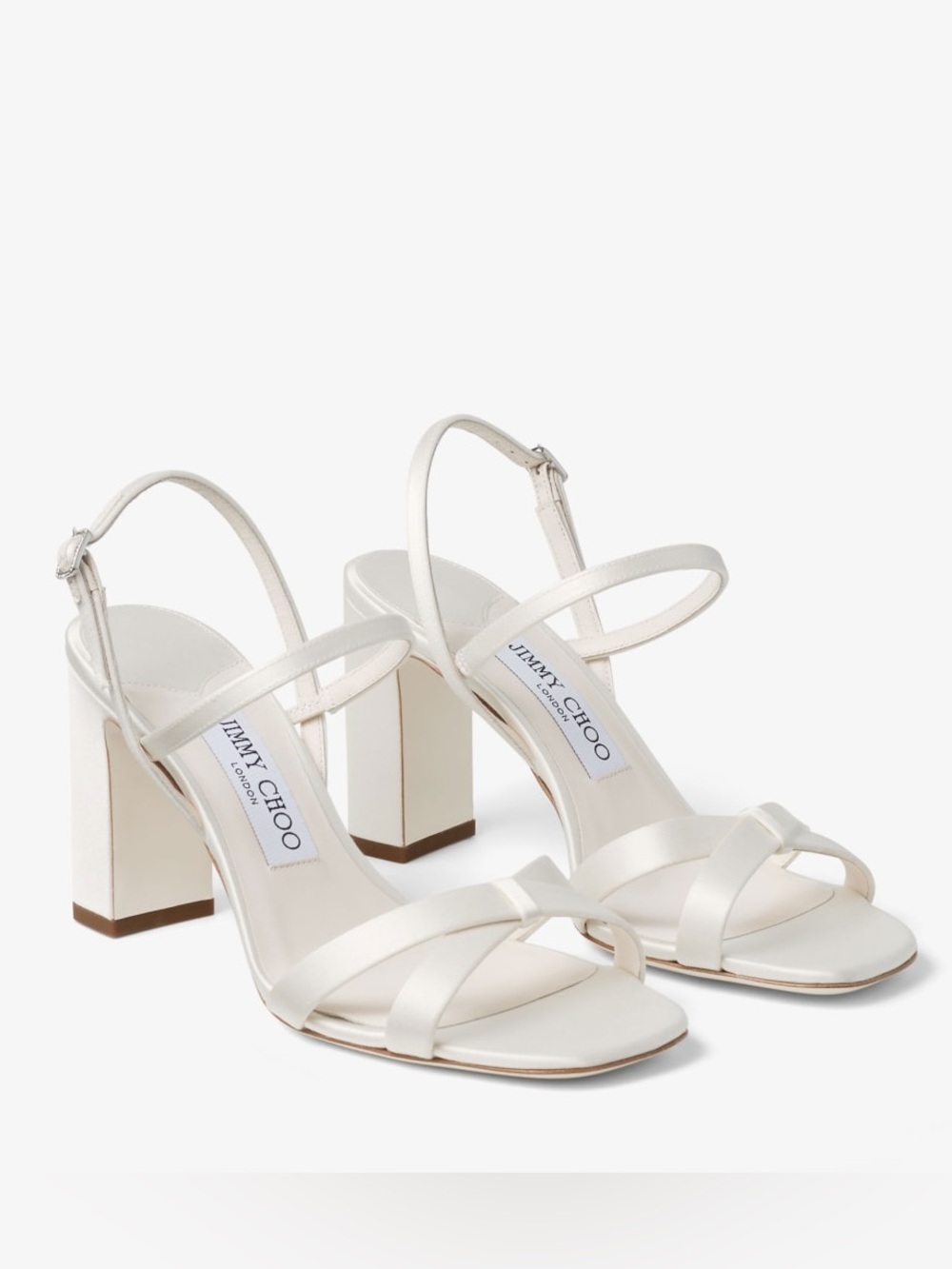 New Jimmy Choo Elsy 85 satin slingback sandals 36 $895